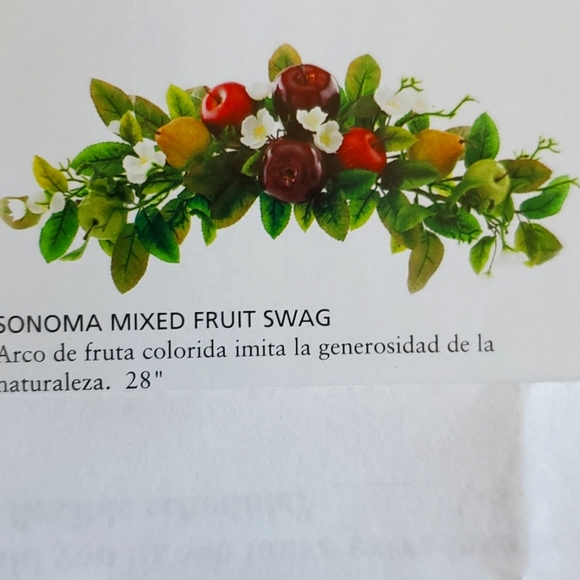 Sonoma fruit swag New Home Interiors Artificial fruit f;oral apples pears 28" - Picture 9 of 13